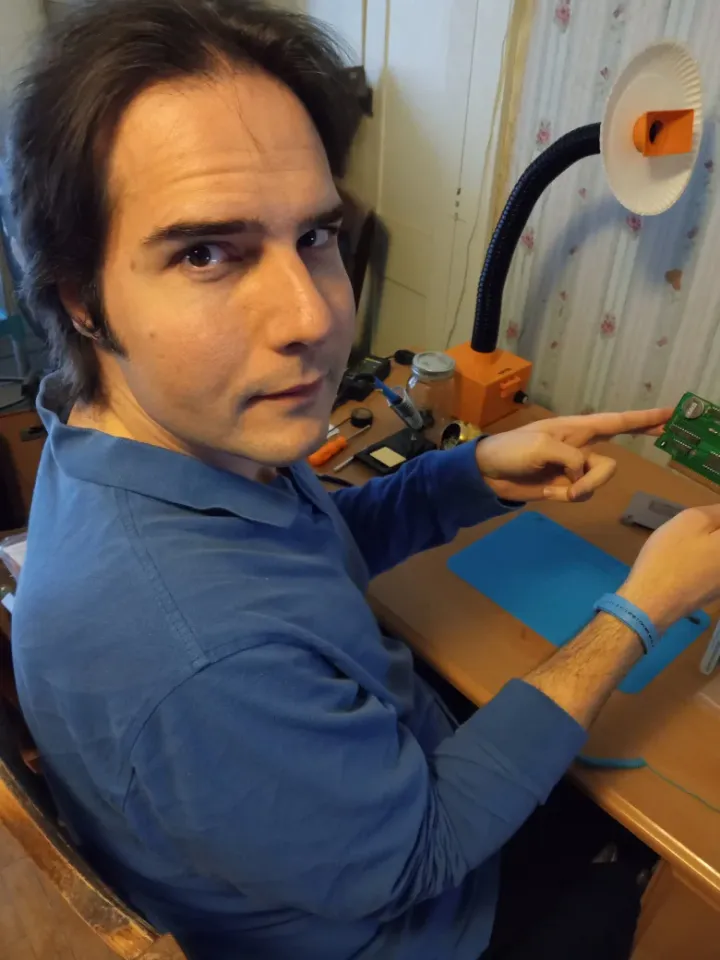 Photo of Christopher Shilts in his workshop
