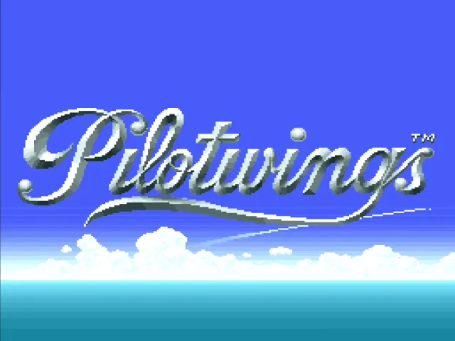 Pilotwings SNES title screen.
