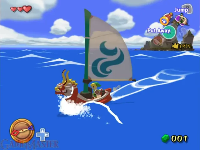 Link sails from Windfall.