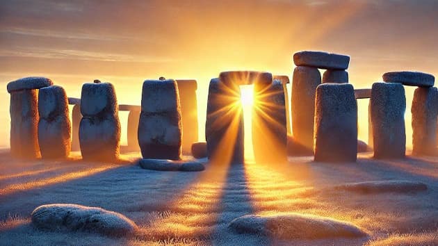 Stonehenge Winter Solstice by Chat GPT